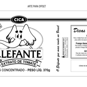 Cica Elefante Extrato de Tomate - Rótulo Papel