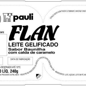 Pauli Flan Leite Gelificado - Selo Metálico